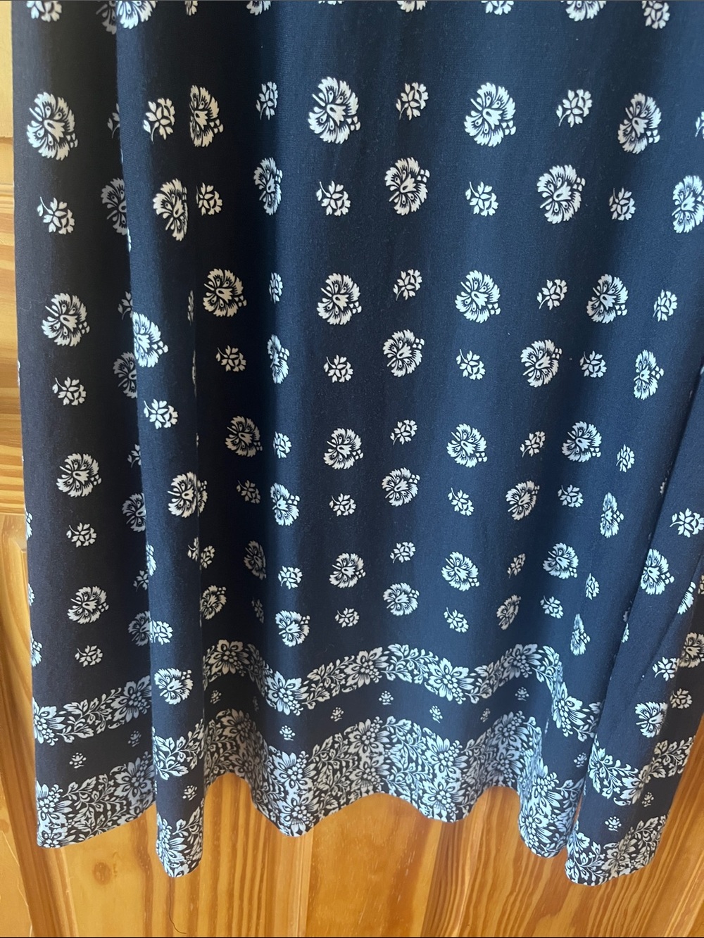 LOFT Navy Floral Sleeveless Shift Dress - Size Large - Picture 5 of 8